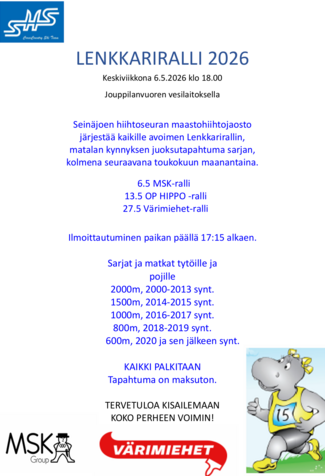 Lenkkariralli 2026, osakilpailut 6.5., 13.5. ja 27.5.